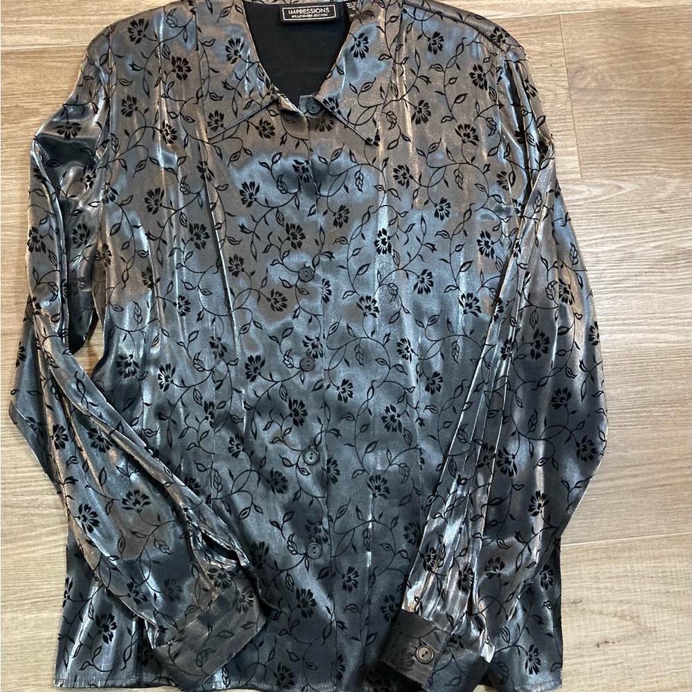 Aravon Black Satin Shirt
